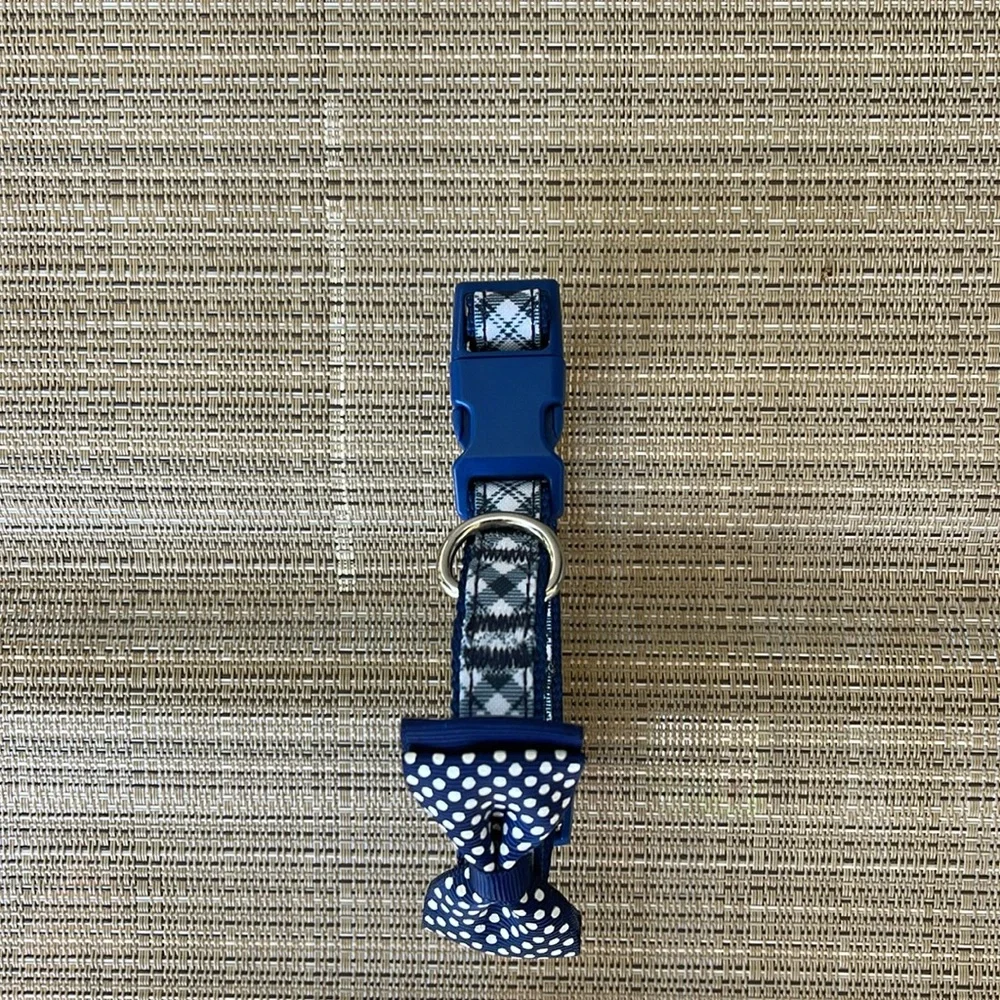 Dog Collar Adjustable Length Blue Small